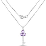 4.10 Carat Genuine Amethyst .925 Sterling Silver Pendant - Fashion Apparel 