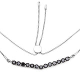 2.28 Carat Genuine Black Diamond .925 Sterling Silver Necklace - Fashion Apparel 