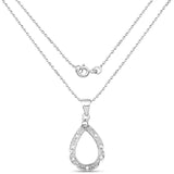 0.06 Carat Genuine White Diamond .925 Sterling Silver Pendant - Fashion Apparel 