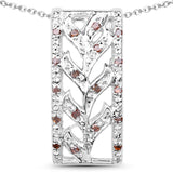 0.10 Carat Genuine Red Diamond .925 Sterling Silver Pendant - Fashion Apparel 