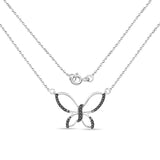 0.27 Carat Genuine Black Diamond .925 Sterling Silver Pendant - Fashion Apparel 