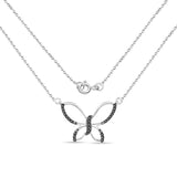 0.27 Carat Genuine Black Diamond .925 Sterling Silver Pendant - Fashion Apparel 