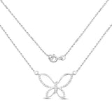 0.27 Carat Genuine White Diamond .925 Sterling Silver Pendant - Fashion Apparel 