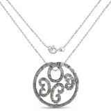 0.22 Carat Genuine Green Diamond .925 Sterling Silver Pendant - Fashion Apparel 