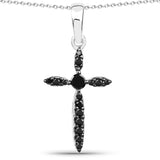0.20 Carat Genuine Black Diamond .925 Sterling Silver Pendant - Fashion Apparel 