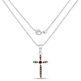 0.22 Carat Genuine Red Diamond .925 Sterling Silver Pendant - Fashion Apparel 