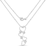 0.07 Carat Genuine White Diamond .925 Sterling Silver Pendant - Fashion Apparel 