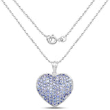 2.43 Carat Genuine Tanzanite .925 Sterling Silver Pendant - Fashion Apparel 