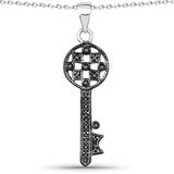 0.09 Carat Genuine Black Diamond .925 Sterling Silver Pendant updated gggggg - Fashion Apparel 