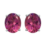 Polished Bahaman Pink Quartz Studded Earring With Rhodium Plated Sterling Silver - Fashion Apparel 
