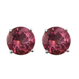 Salmon Sorbet Coated Topaz Studded Earring Crafted In Sterling Silver With Rhodium Plated. - Fashion Apparel 