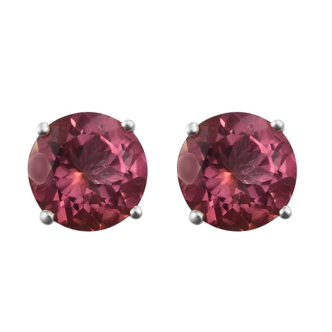 Salmon Sorbet Coated Topaz Studded Earring Crafted In Sterling Silver With Rhodium Plated. - Fashion Apparel 