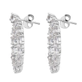 Petalite Earrings Plated With Rhodium In Sterling Silver - Fashion Apparel 