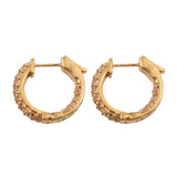 Royal Looking Yellow Gold Plated Sterling Silver Earring With Imperial Topaz. - Fashion Apparel 