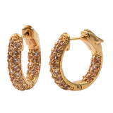 Royal Looking Yellow Gold Plated Sterling Silver Earring With Imperial Topaz. - Fashion Apparel 