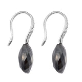 Rhodium Plated Sterling Silver Earring With Well-Crafted And Polished Hematite. - Fashion Apparel 