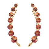 Beautiful Yellow Gold Rhodium Plated Sterling Silver Earring With Twilight Coated Topaz - Fashion Apparel 