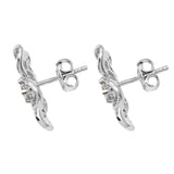 Apatite Sterling Silver Hook Earrings Polished With Rhodium. - Fashion Apparel 