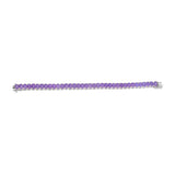 Purple Jade Plated With Rhodium In Sterling Silver. - Fashion Apparel 