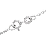 Rhodium Plated Sterling Silver Necklace With Polished Signity Blue Topaz, Signity Ice Blue Topaz, Signity Khaki Topaz, Signity Sum Blue Topa - Fashion Apparel 