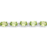 9.03 Carat Genuine Peridot .925 Sterling Silver Bracelet - Fashion Apparel 