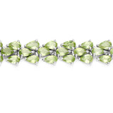 18.26 Carat Genuine Peridot .925 Sterling Silver Bracelet - Fashion Apparel 