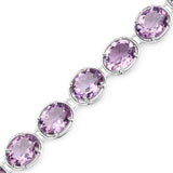 30.10 Carat Genuine Amethyst .925 Sterling Silver Bracelet - Fashion Apparel 