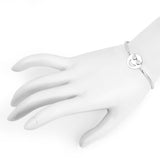0.15 Carat Genuine White Topaz .925 Sterling Silver Bracelet - Fashion Apparel 