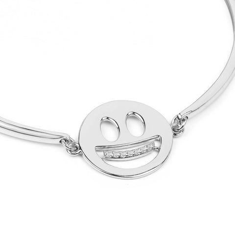 0.04 Carat Genuine White Topaz .925 Sterling Silver Braceletddd - Fashion Apparel 