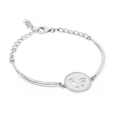 0.23 Carat Genuine White Topaz .925 Sterling Silver Bracelet - Fashion Apparel 