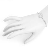 0.23 Carat Genuine White Topaz .925 Sterling Silver Bracelet - Fashion Apparel 