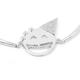 0.26 Carat Genuine White Topaz .925 Sterling Silver Bracelet - Fashion Apparel 