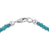 Elegant Looking Rhodium Plated Sterling Silver Bracelet With Skyblue Topaz, Swiss Blue Topaz Beads - Fashion Apparel 