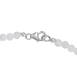 Silver Sterling Bracelet With White Topaz Stones Polished With Rhodium. - Fashion Apparel 