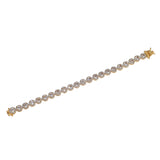 Petalite Bracelet With Natural White Zircon Plated With Yellow Gold Rhodium In Sterling Silver. - Fashion Apparel 