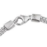 Rhodium Plated Sterling Silver Bracelet With Polished African Amethyst, Paraibe Apatite, Citrine, Fire Opal, Iolite, Rhodolite Garnet, Perid - Fashion Apparel 