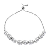 Sterling Silver Petalite Bracelet Polished With Rhodium. - Fashion Apparel 