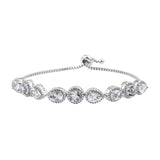 Sterling Silver Petalite Bracelet Polished With Rhodium. - Fashion Apparel 