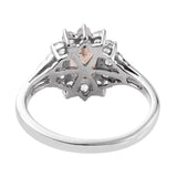 Andalusite & White Topaz Sterling Silver Ring Polished With Rhodium. - Fashion Apparel 