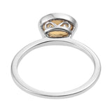 Citrine Ring Plated With Rhodium In Sterling Silver - Fashion Apparel 