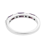 A Round White Zircon Sterling Silver Ring Polished With Rhodium. - Fashion Apparel 