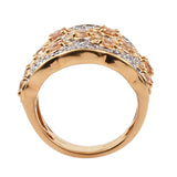 Imperial Topaz,Natural White Zircon Ring Polished With Yellow Gold Rhodium In Sterling Silver. - Fashion Apparel 