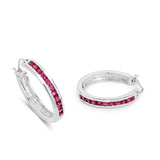 0.99 Carat Genuine Ruby .925 Sterling Silver Earrings - Fashion Apparel 