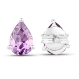1.25 Carat Genuine Amethyst .925 Sterling Silver Earrings - Fashion Apparel 