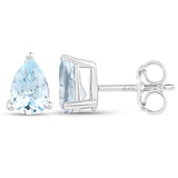 1.64 Carat Genuine Blue Topaz .925 Sterling Silver Earrings - Fashion Apparel 