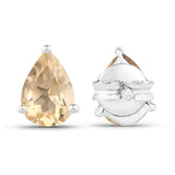 1.31 Carat Genuine Citrine .925 Sterling Silver Earrings - Fashion Apparel 