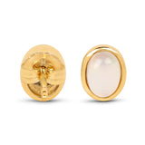 14K Yellow Gold Plated 0.96 Carat Genuine Ethiopian Opal .925 Sterling Silver Earrings - Fashion Apparel 