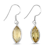 5.60 Carat Genuine Lemon Quartz .925 Sterling Silver Earrings - Fashion Apparel 