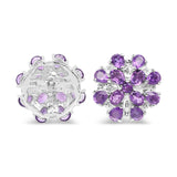 3.80 Carat Genuine Amethyst .925 Sterling Silver Earrings - Fashion Apparel 