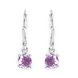 1.00 Carat Genuine Pink Amethyst .925 Sterling Silver Earrings - Fashion Apparel 